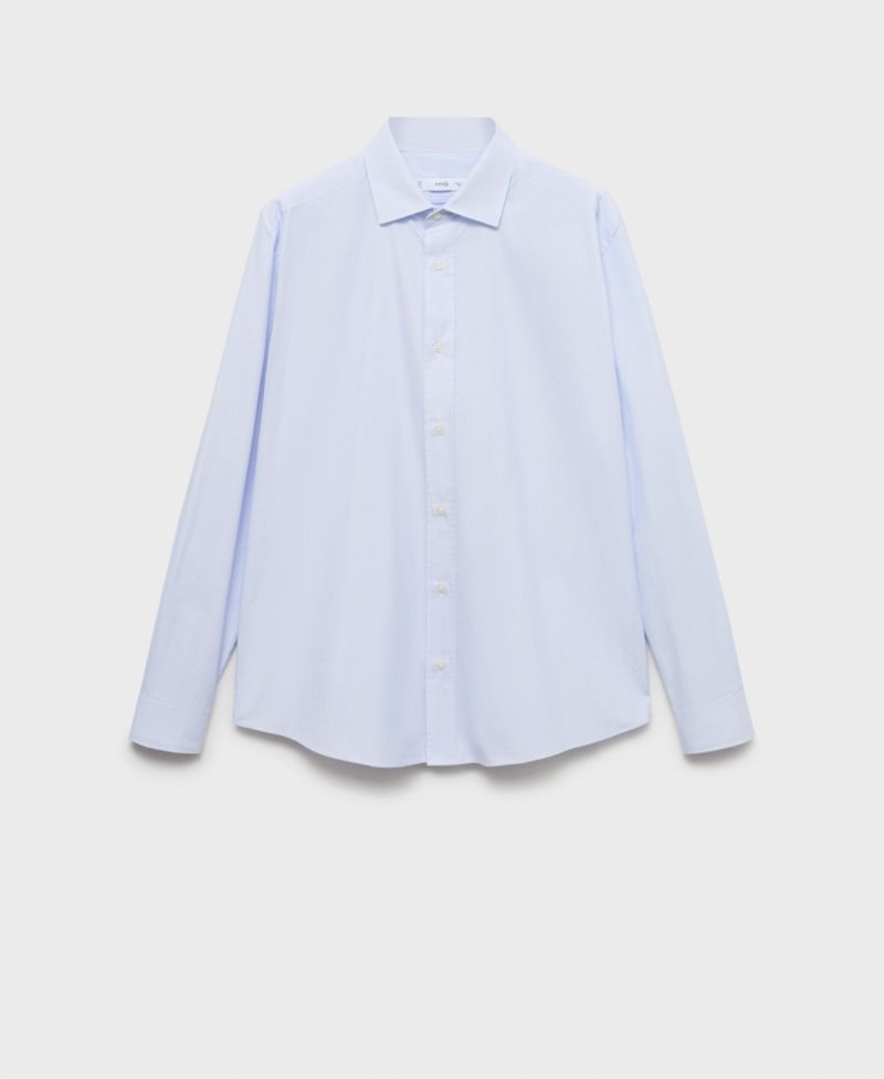 Men's Regular Fit Striped Cotton Shirt