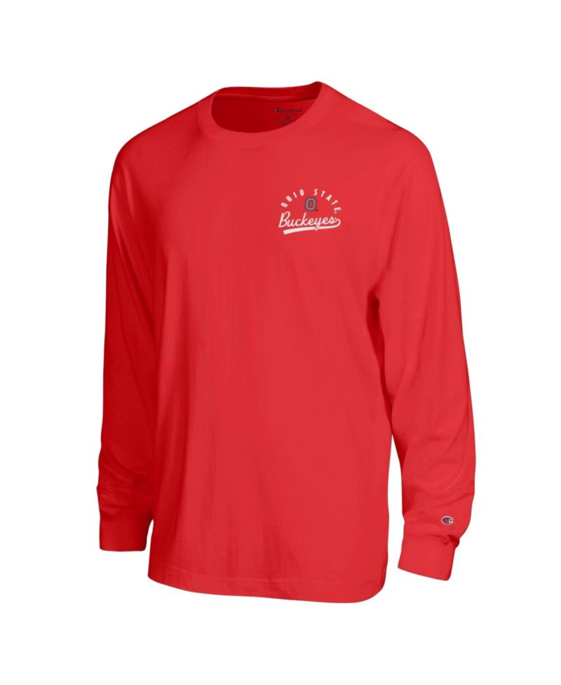 Men's Scarlet Ohio State Buckeyes Laminated All-Star Long Sleeve T-Shirt