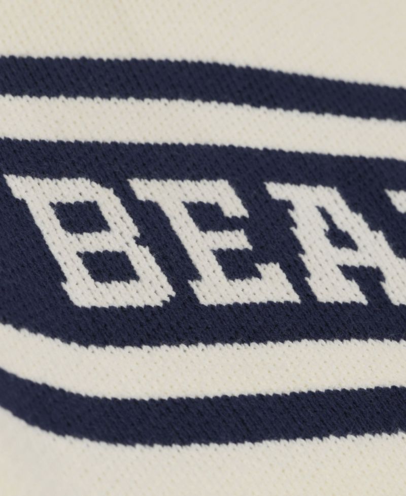Women's Cream/Navy Chicago Bears Retro Roots V-Neck Sweater
