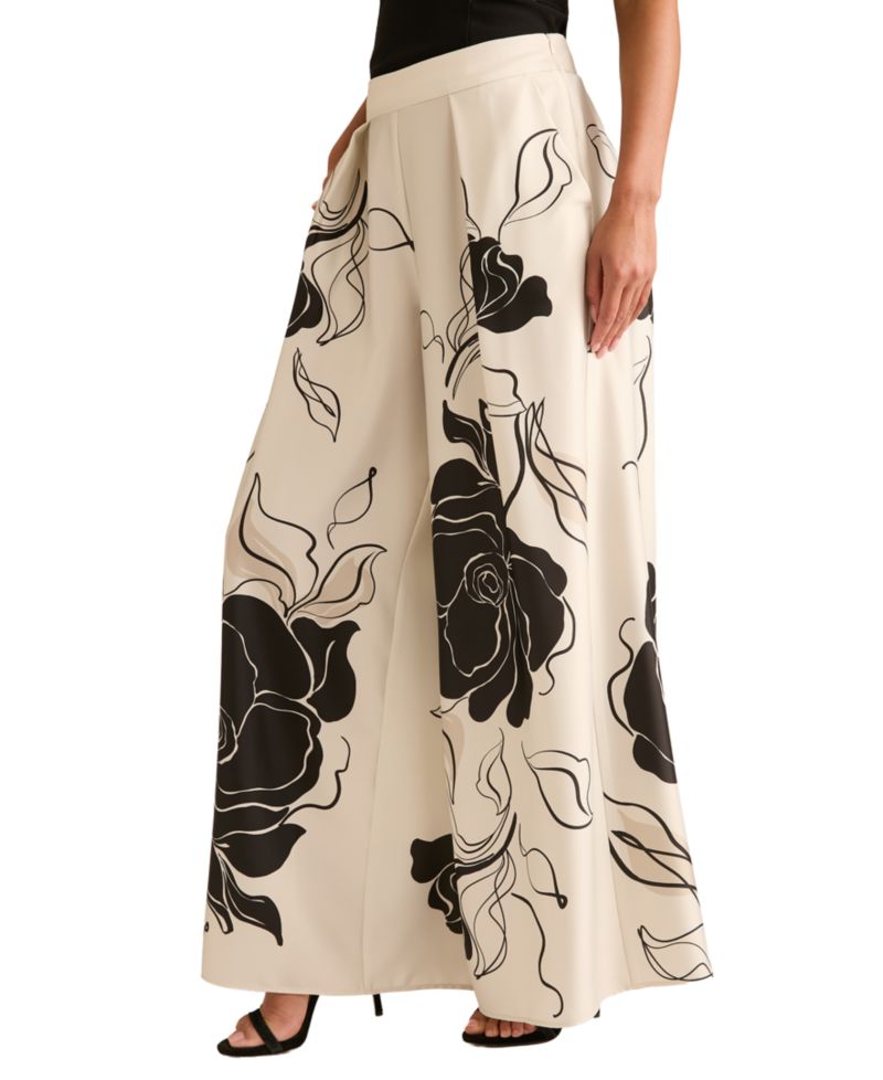 Women's Front Pleat Wide-Leg Pants