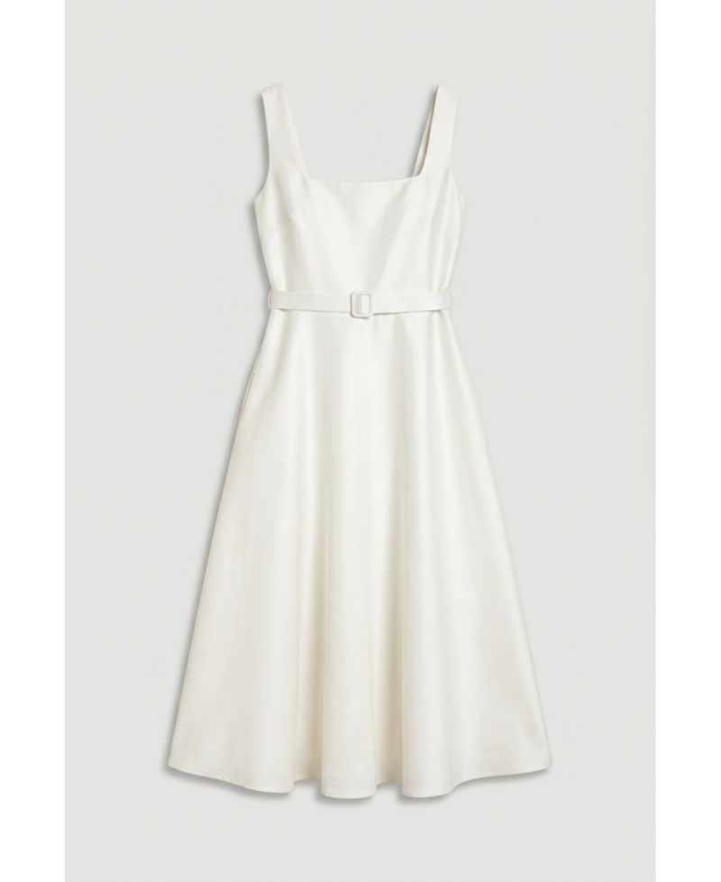 Women's Belted Midi Dress