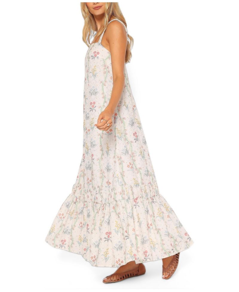 Women's Kaira Square Neck Floral-Print Tiered Maxi Dress