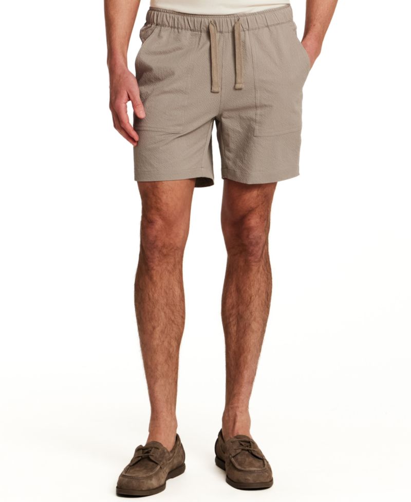 Men's Drawstring Mini Seersucker Shorts