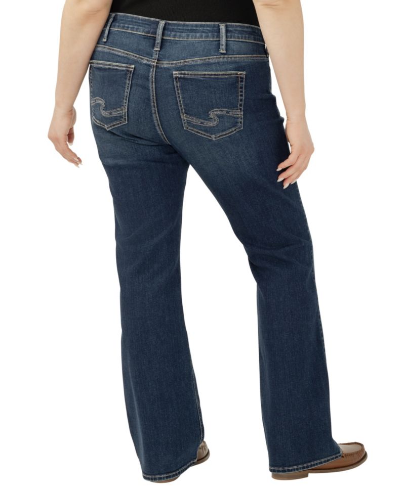 Plus Size Elyse Mid Rise Comfort Fit Bootcut Jeans
