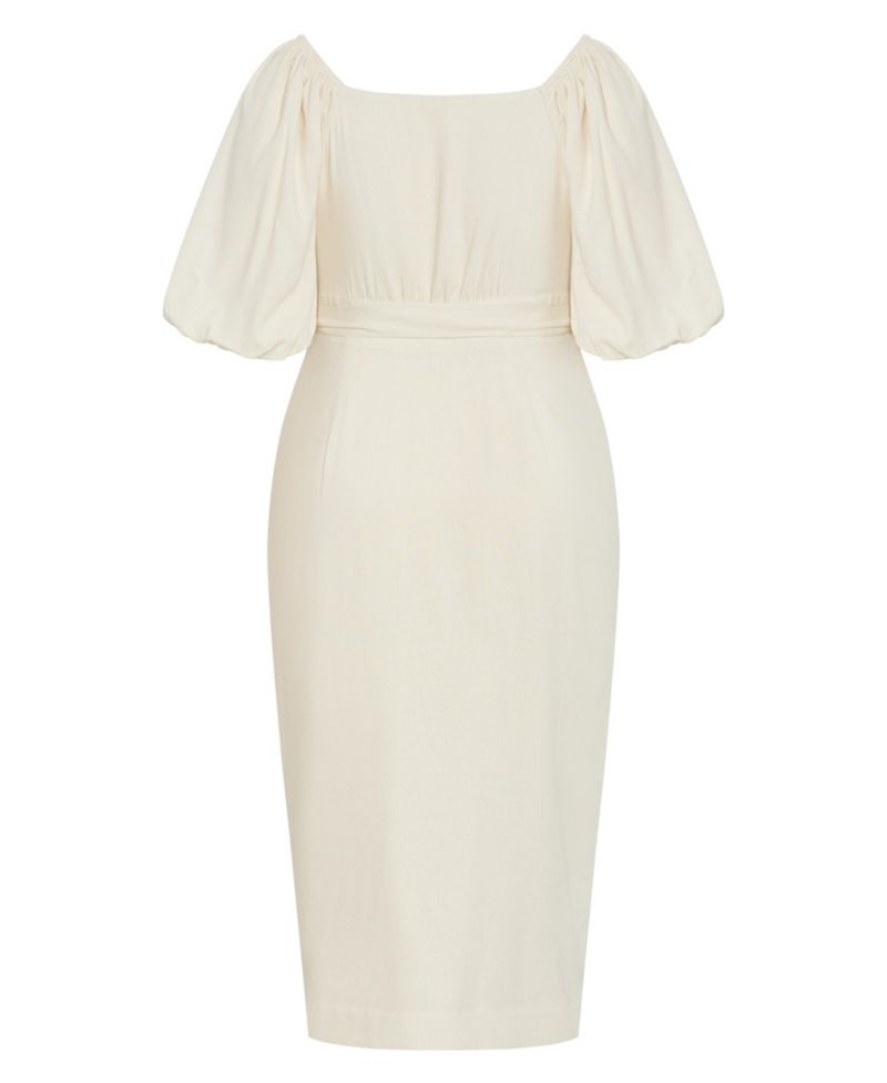 Plus Size Claudine V-Neck Wrap Midi Dress