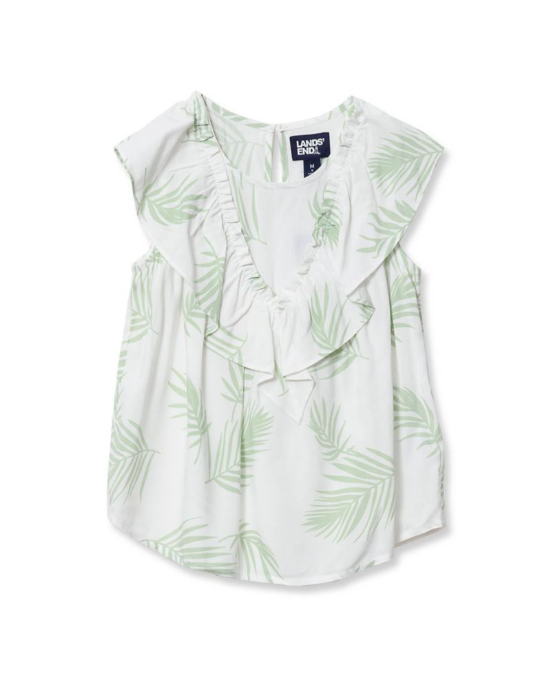 Girls Breezy V-neck Ruffle Top