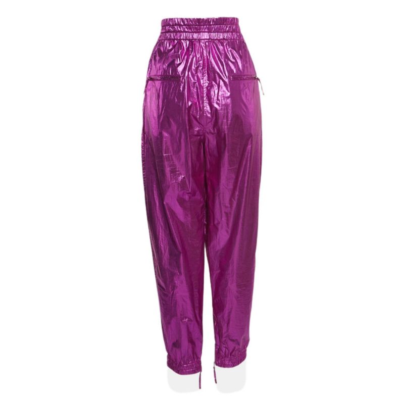 Women's Metallic Pink Cotton Carrot-Fit Galoni Trousers