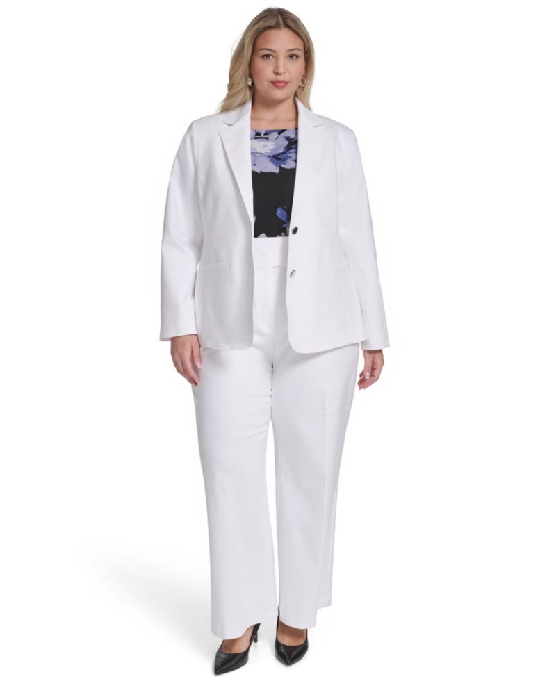 Plus Size Wide-Leg Mid-Rise Pants