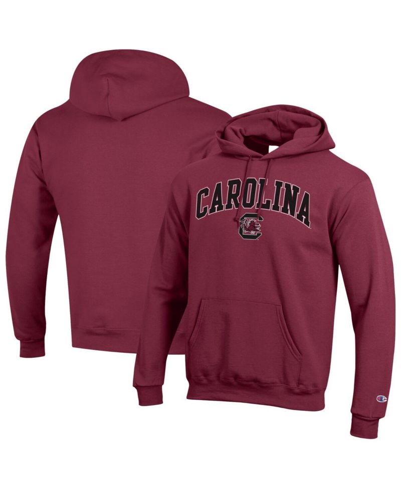 Men's Garnet South Carolina Gamecocks Arch Over Logo Pullover Hoodie