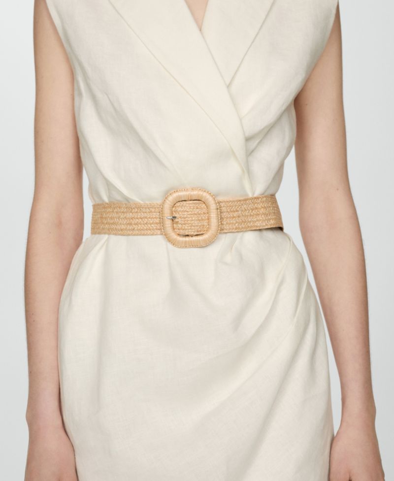 Women's Belt Linen Dress