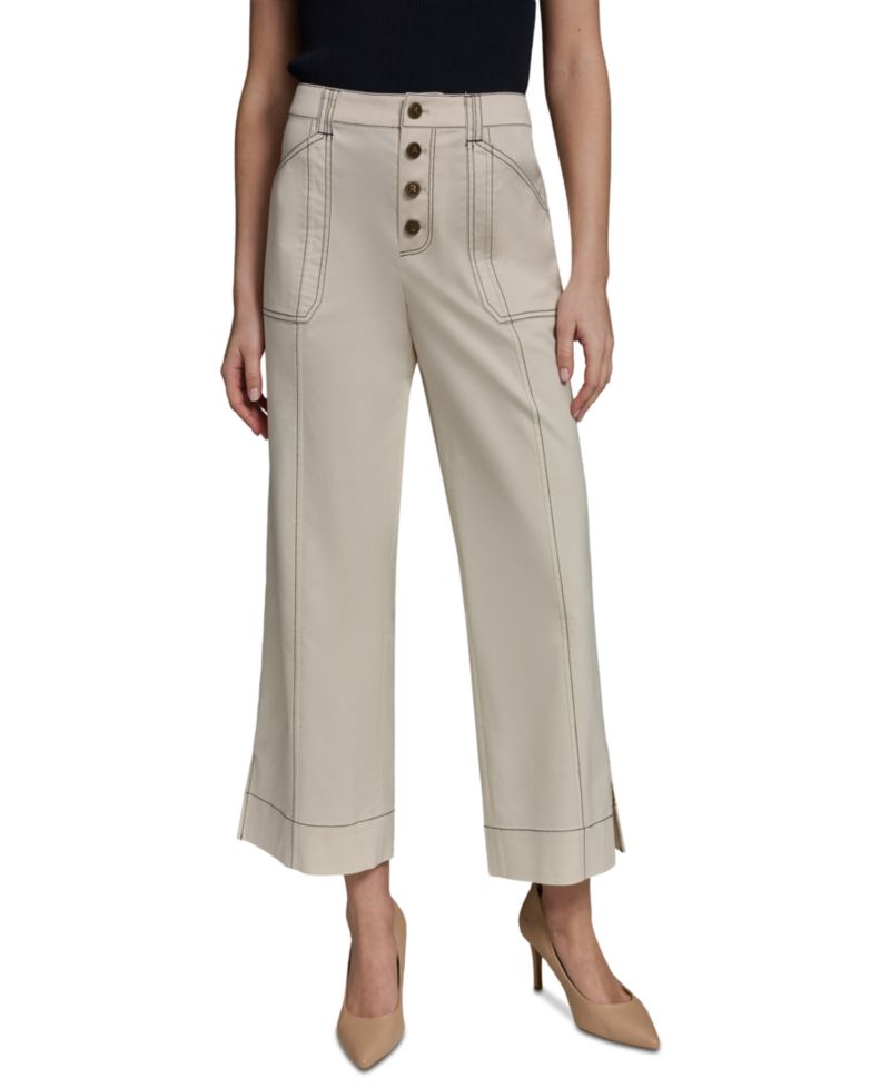 Women's Contrast Stitch Ankle Pants