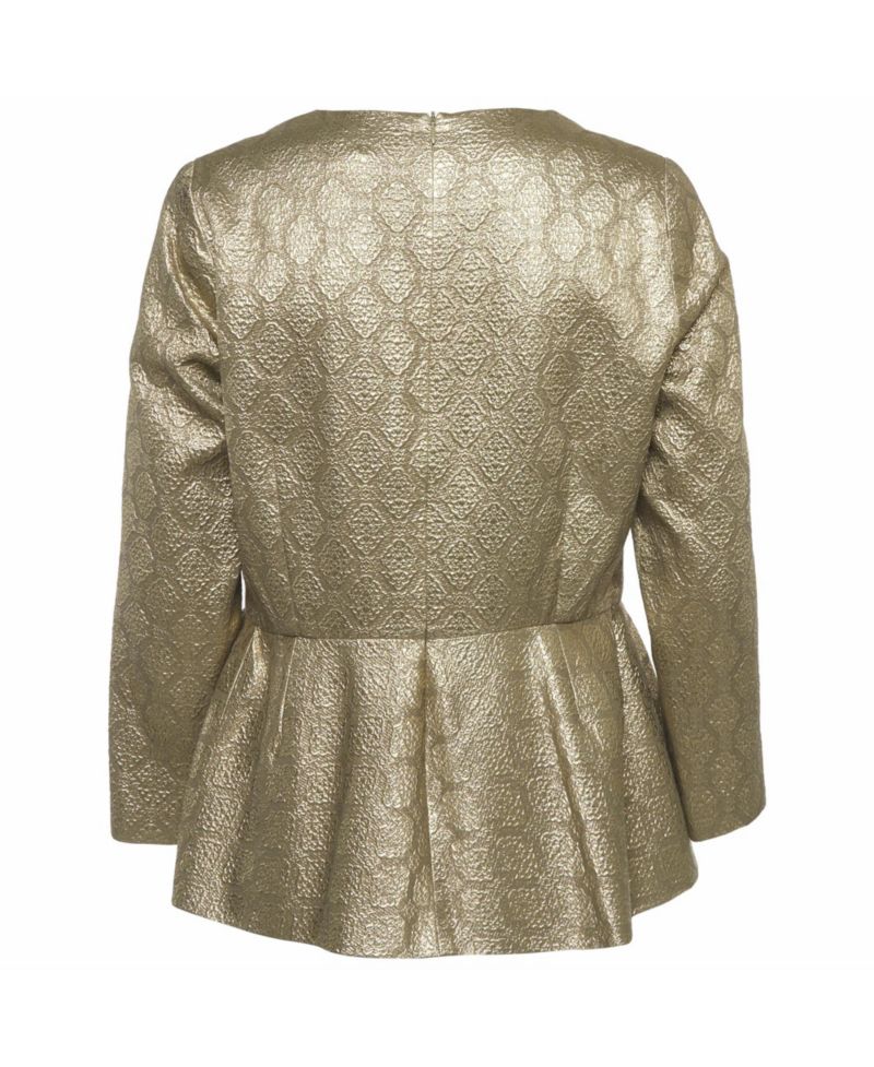 Women's Brocade Peplum Top