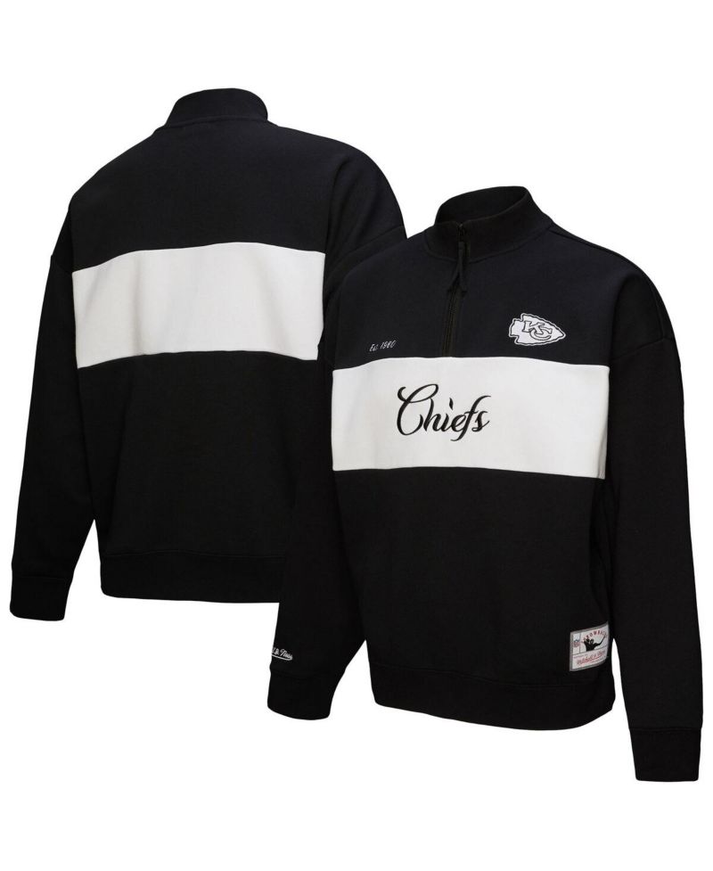 Women's Black Kansas City Chiefs Quarter-Zip Jacket