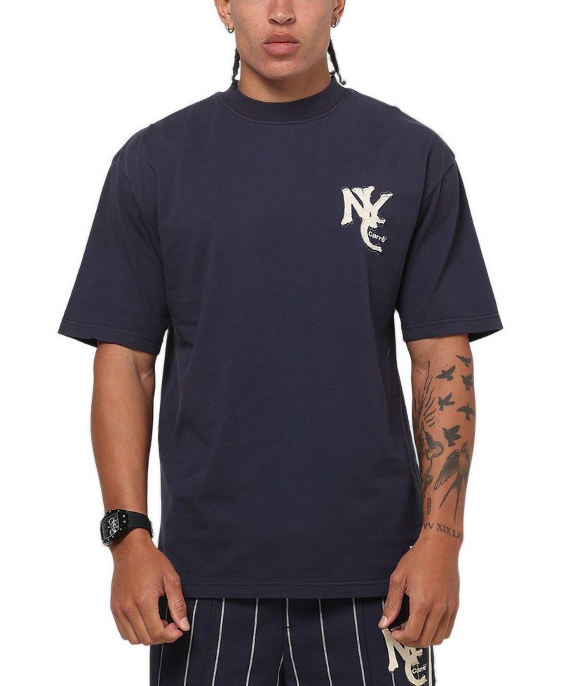 Men's Los Angeles City Series Oversized-Fit Contrast Gothic Chest Logo Print T-Shirt