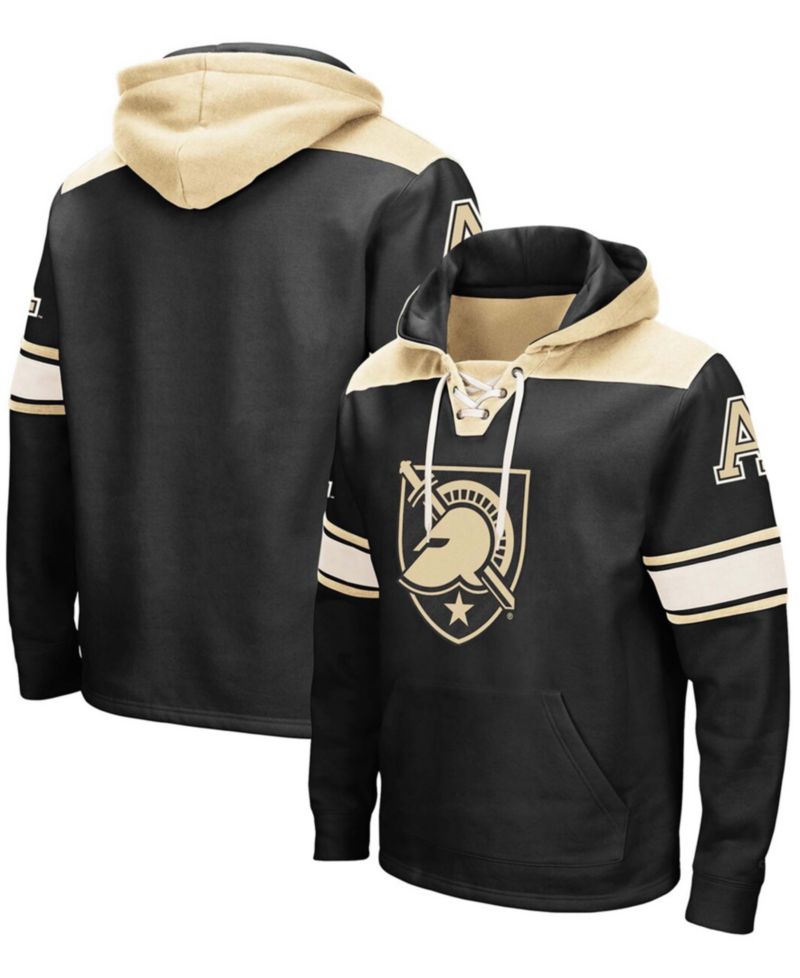 Men's Black Army Black Knights 2.0 Lace-Up Pullover Hoodie