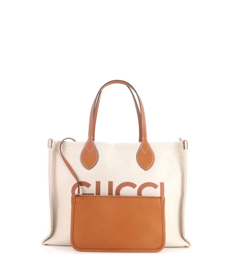 Medium Logo Shopper Tote Printed Canvas