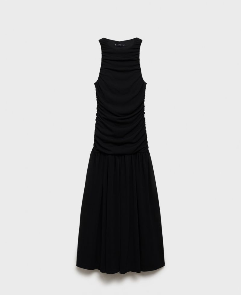 Women's Gathered Midi Dress
