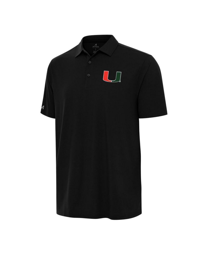 Men's Black Miami Hurricanes Era Polo Shirt