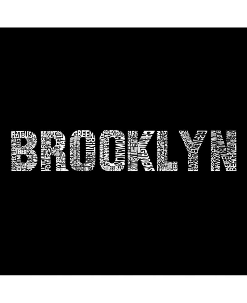 Men's Cotton/Poly Blend Word Art T-Shirt - Brooklyn Neighborhoods