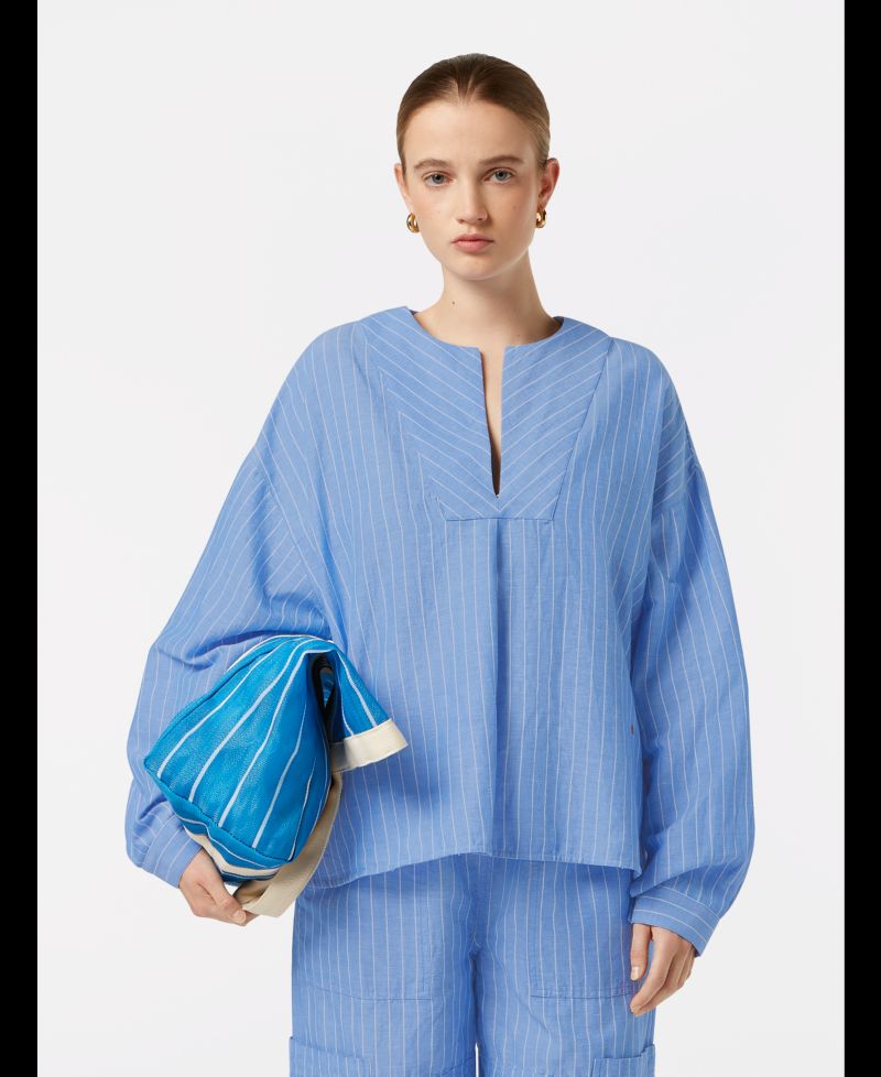 Women's Scotch and Soda Cotton Linen bib shirt