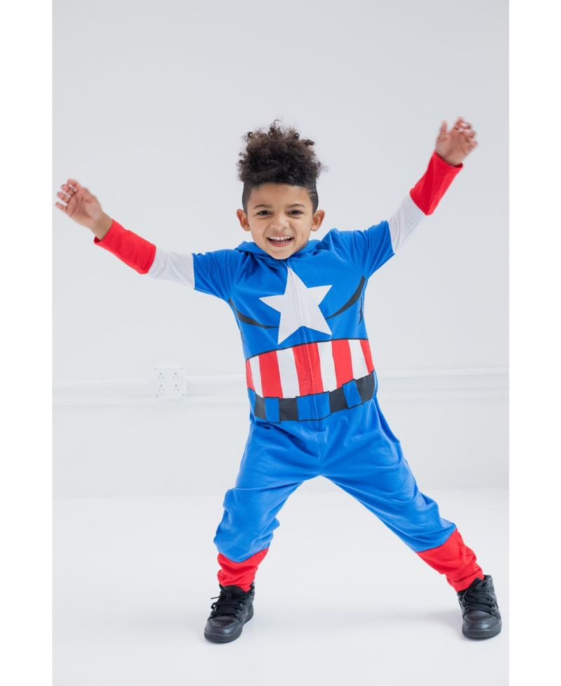 Baby Boys Captain (0M-24M) America Iron Man Zip Up Cosplay Coverall