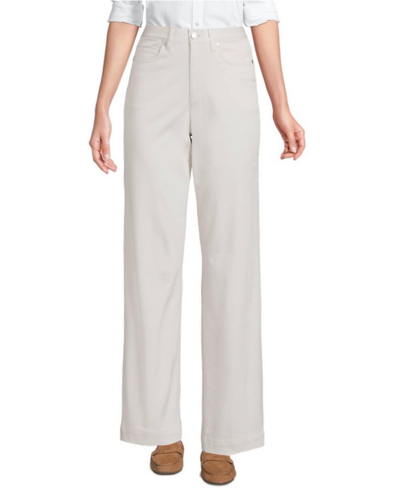 Women's High Rise 5 Pocket Wide Leg Chino Pants
