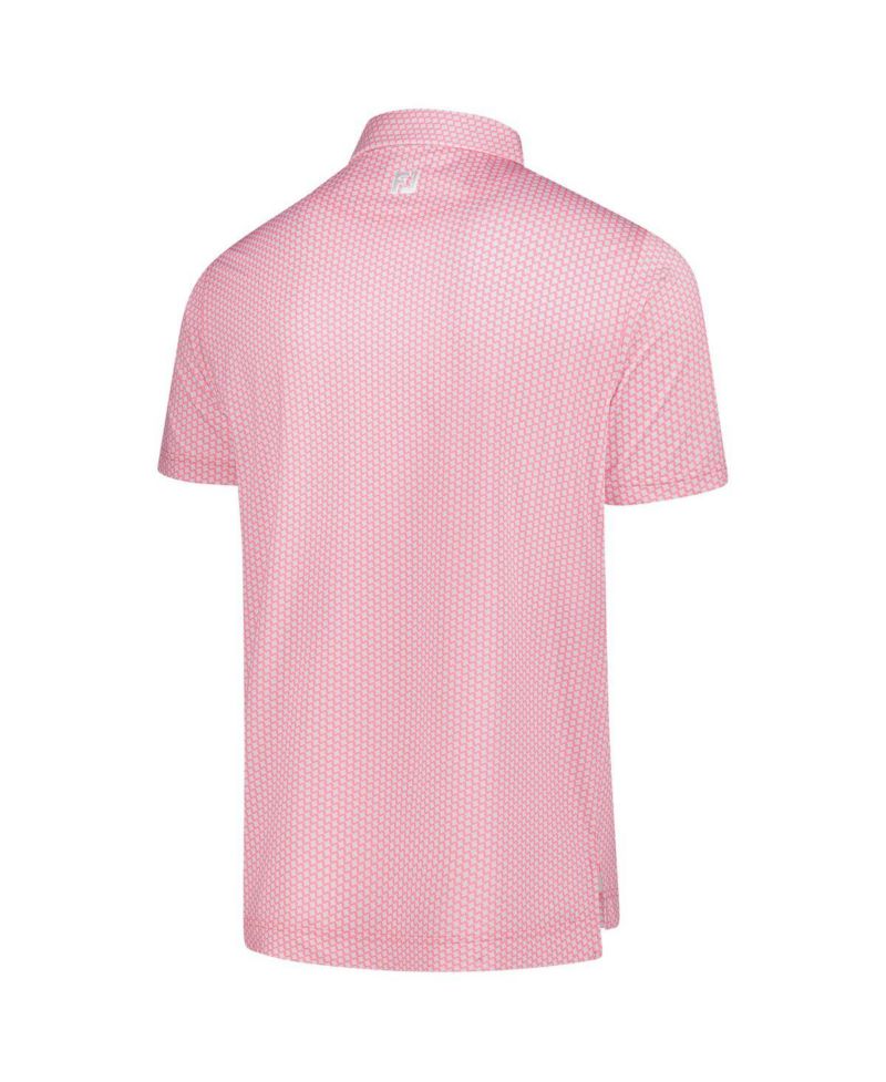 Men's Pink 2025 the PLAYERS ProDry Houndstooth Geo Lisle Polo Shirt