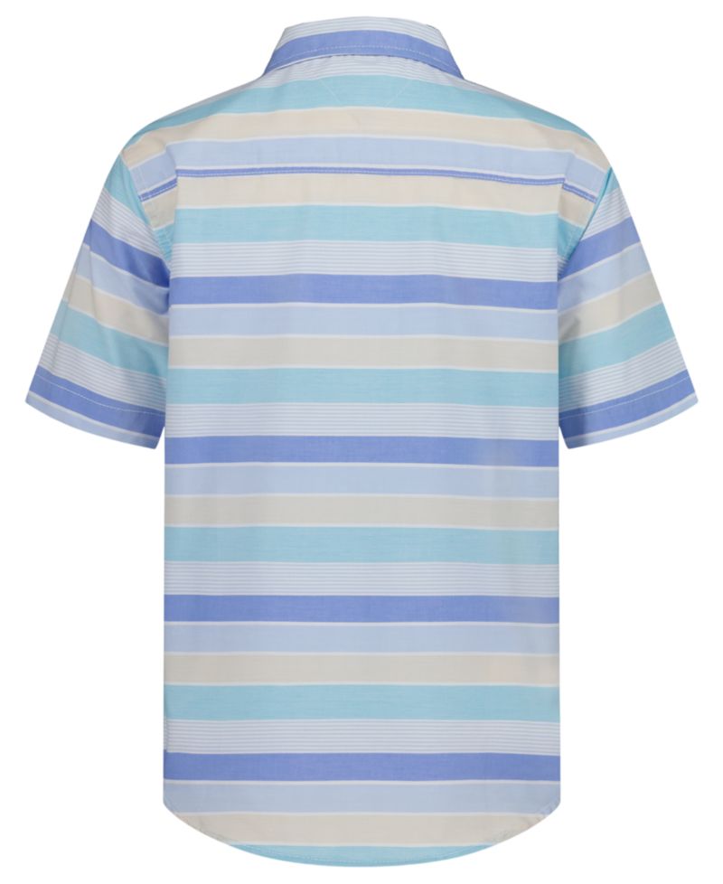 Boys' 8-20 Bold Railroad Stripe Short-Sleeve Shirt
