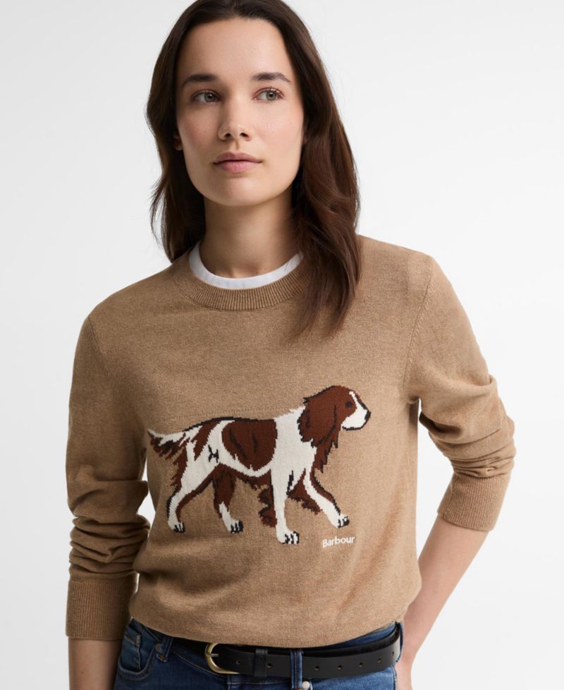 Women's Fareham Crewneck Long-Sleeve Cotton-Blend Sweater