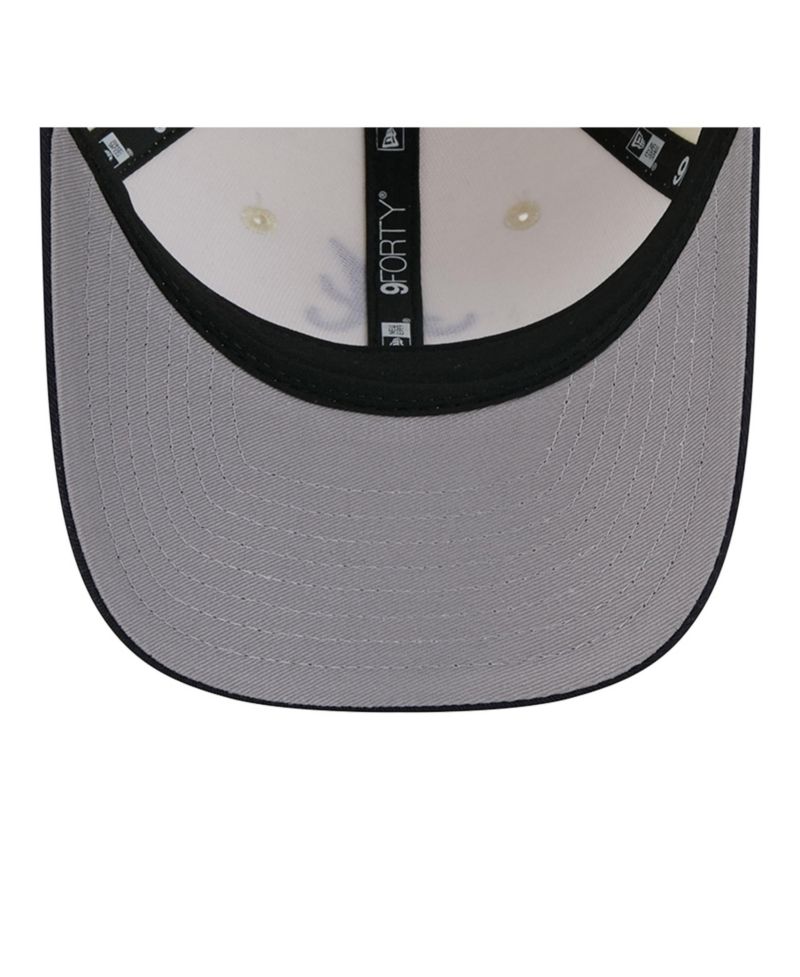 Women's Cream/Navy Atlanta Braves Primary 9FORTY M-Crown Adjustable Hat
