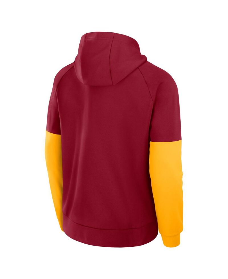 Men's Cardinal/Gold USC Trojans Fitness Performance Pullover Hoodie