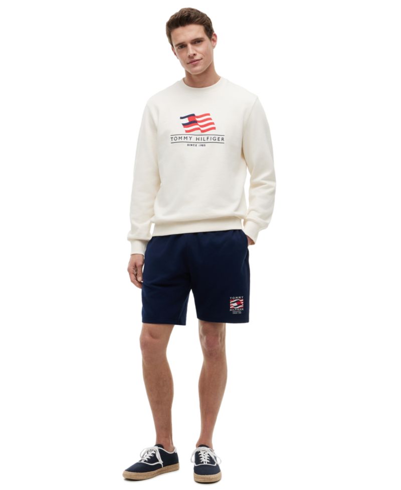 Men's Red, White, and Blue Americana Main Flag Terry Crewneck Sweatshirt
