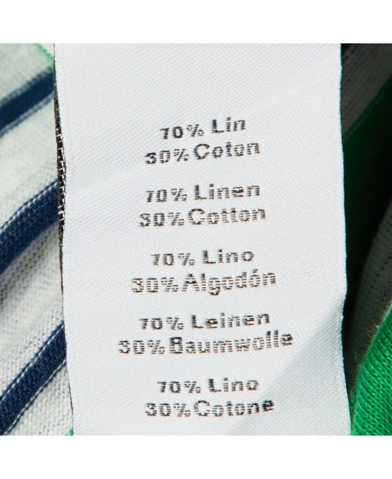 Pre-Owned HERMES Men's Striped Linen and Cotton Polo T-Shirt