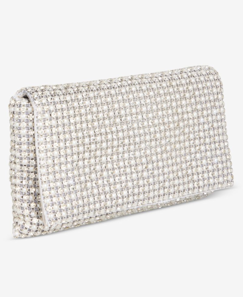 Prudence Imitation Pearl Diamond Clutch