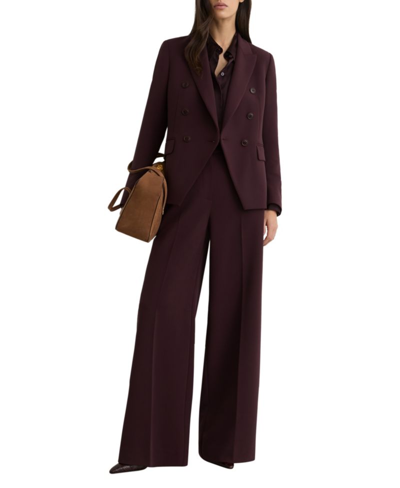 Petite Gabi Double-Breasted Peak-Lapel Blazer