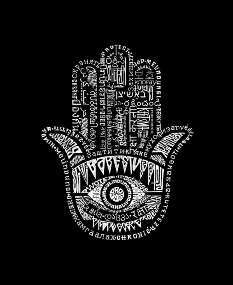 Plus Size Hamsa Word Art Tank Top
