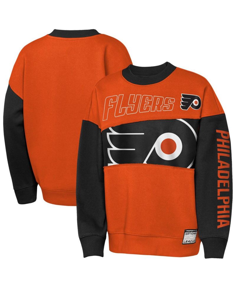Big Boys and Girls Orange/Black Philadelphia Flyers Impact Player Sweatshirt