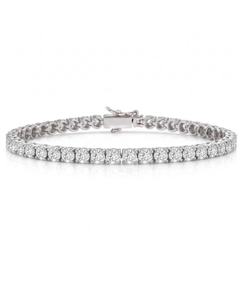 Modern White Gold Plated Radiant 5MM CZ Tennis Bracelet