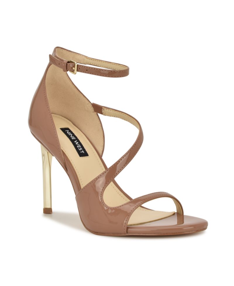 Women's Shimmy Asymmetrical High Stiletto Sandals