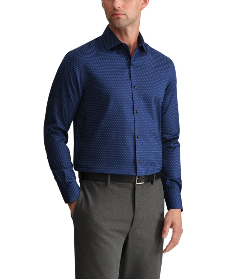 Men's TH Flex Stretch Long-Sleeve Spread Collar Dress Shirt