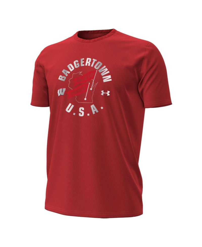Men's Red Wisconsin Badgers 2026 Lambeau Field Collection Badgertown Performance T-Shirt