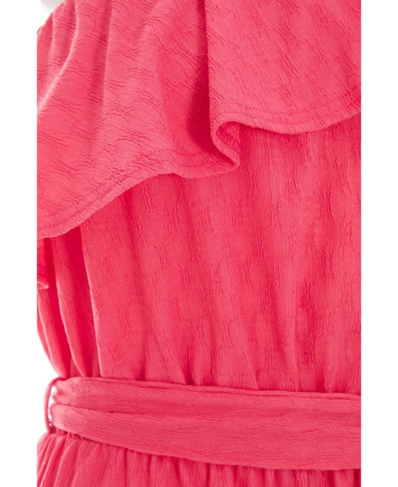 Women's Textured One Shoulder Culotte Jumpsuit