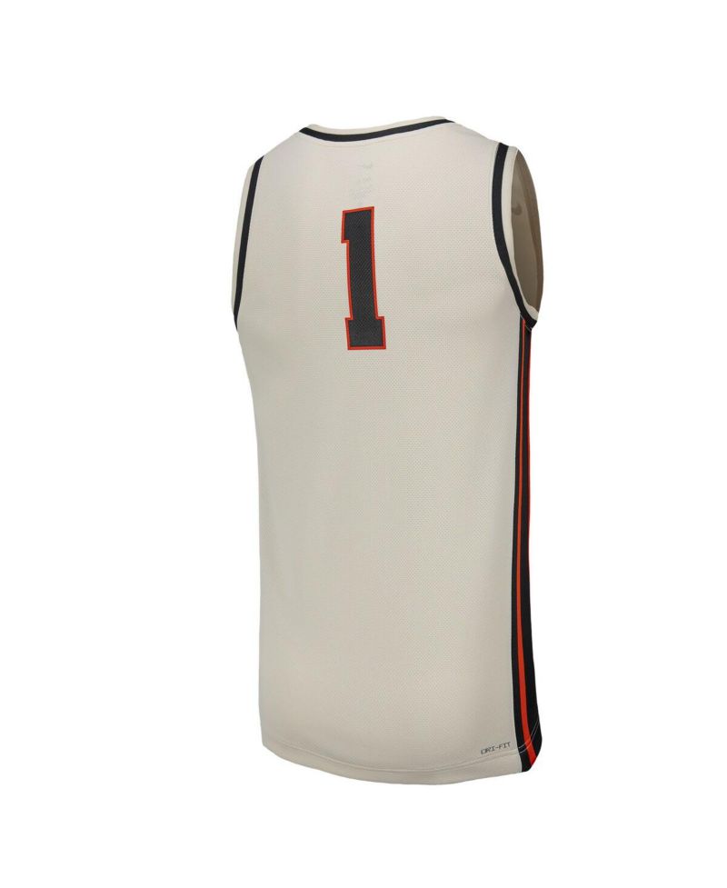 Men's Natural Oregon State Beavers Replica Basketball Jersey