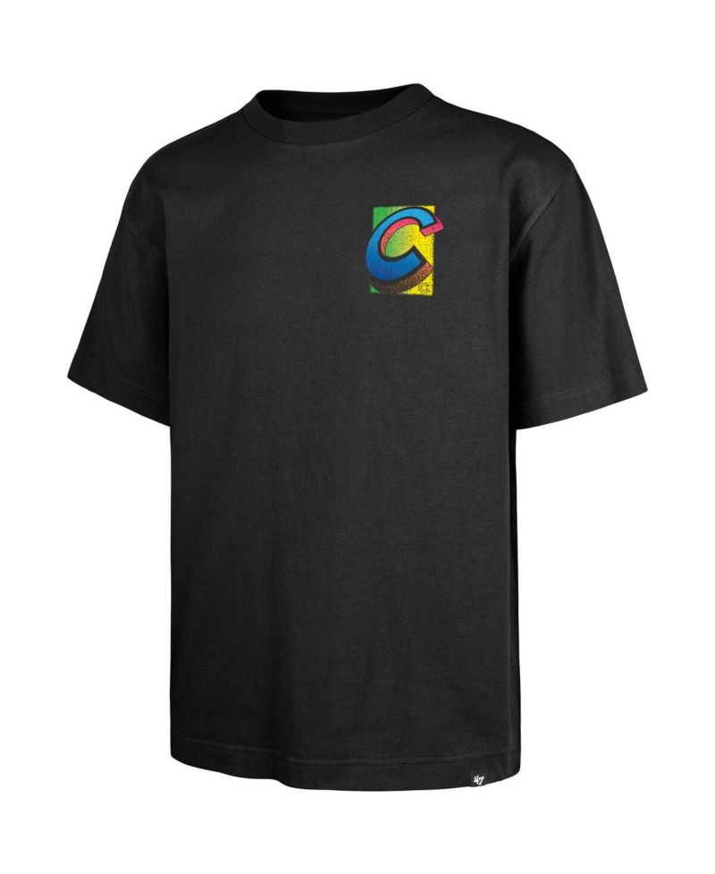 Men's Black Chicago Cubs Sundale Foundation T-Shirt