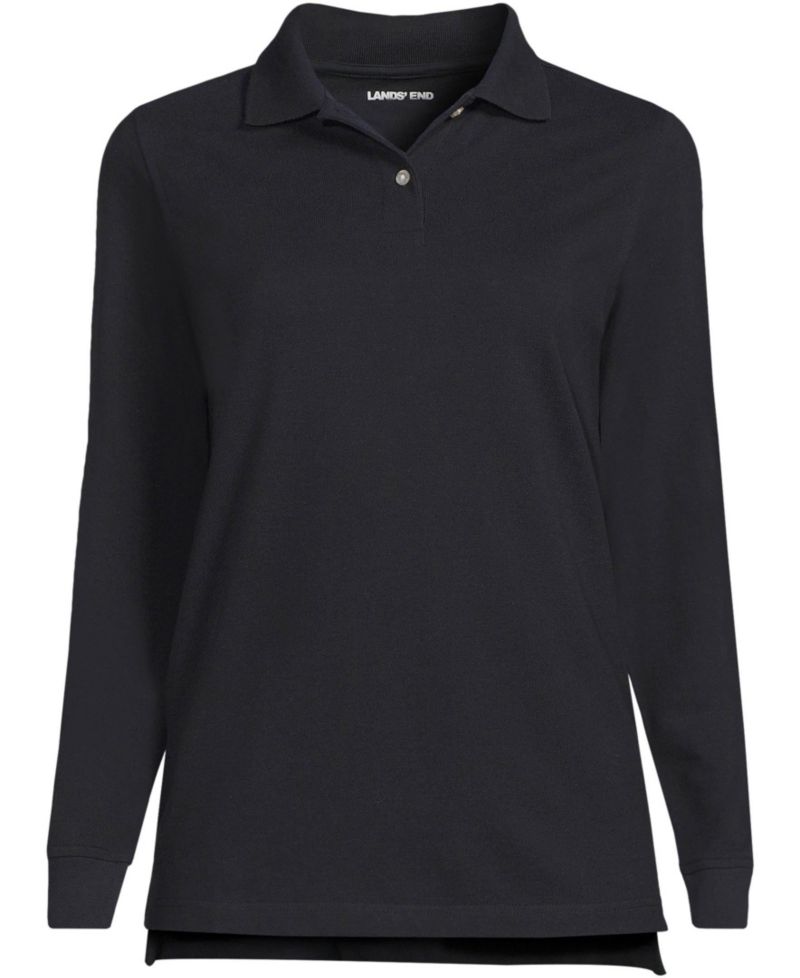 Women's Long Sleeve Mesh Polo Shirt