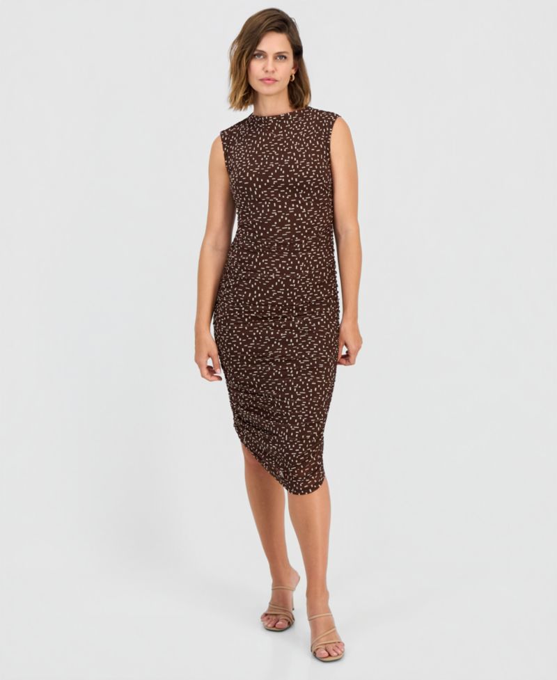 Women's Ruched Mesh Dress