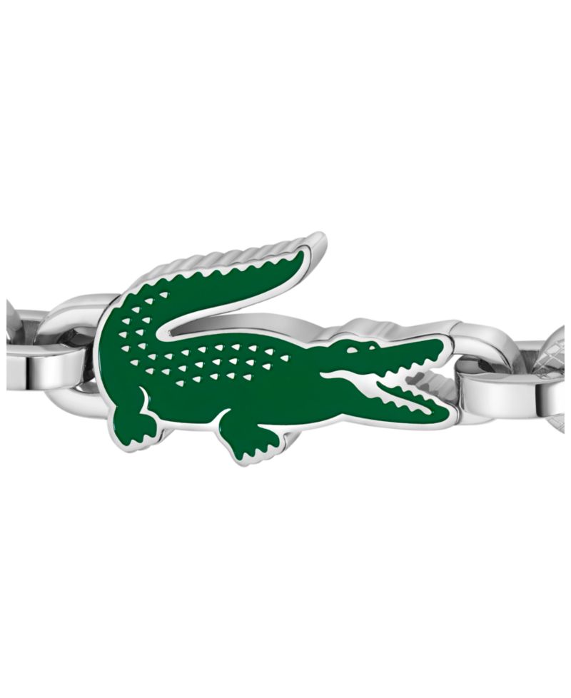 Men's Green Enamel Crocodile Adjustable Bracelet
