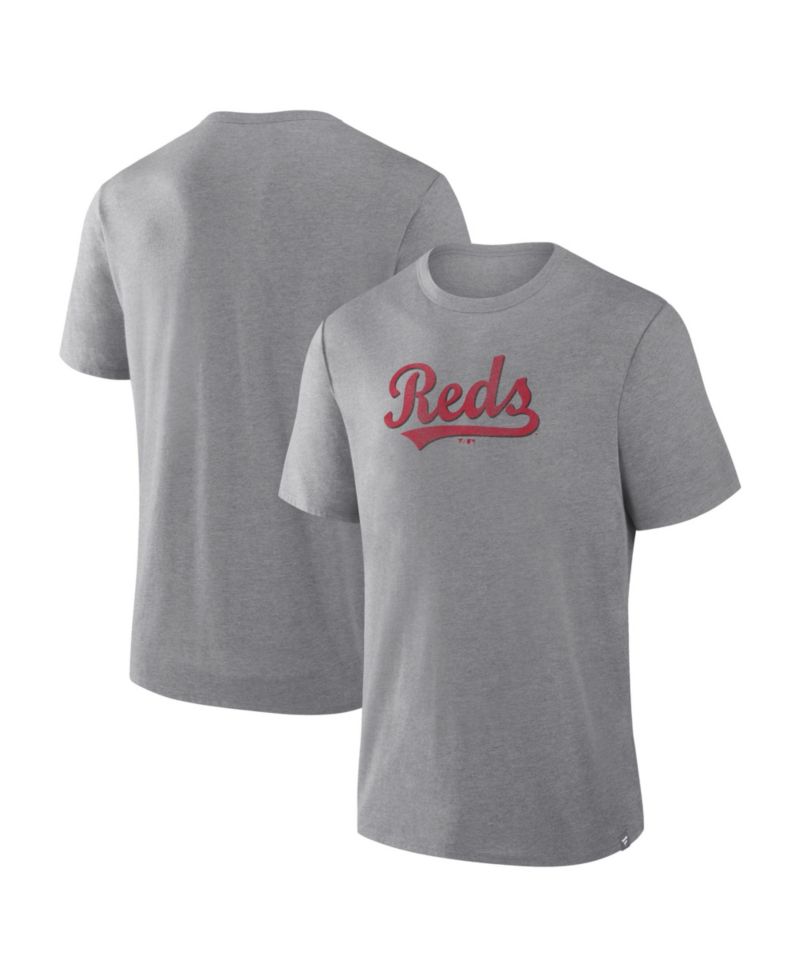 Men's Heather Gray Cincinnati Reds Play Tribute Tri-Blend T-Shirt