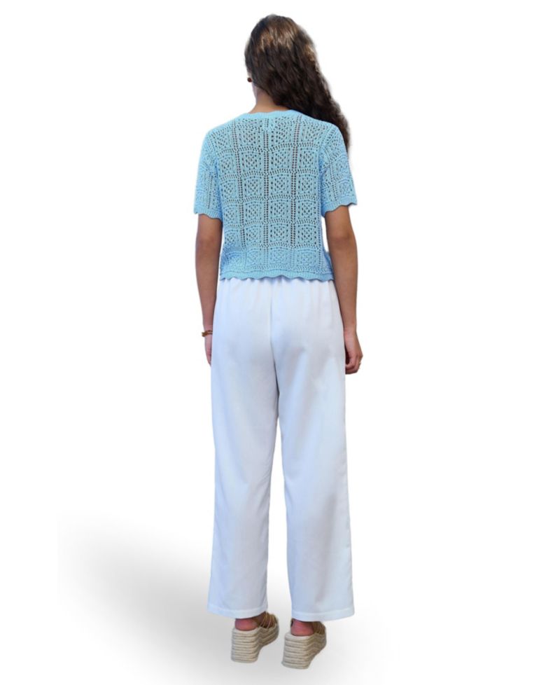 Women's Crochet Short Sleeve Cardigan