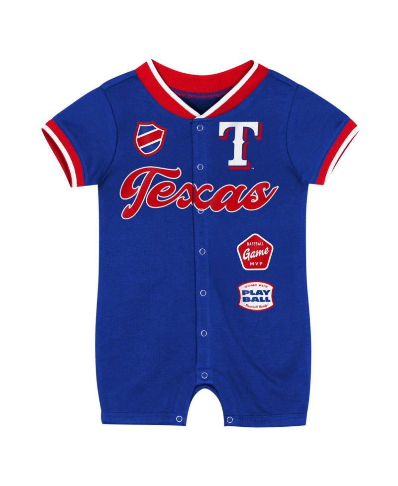 Baby Boys and Girls Royal Texas Rangers Pinch Coverall